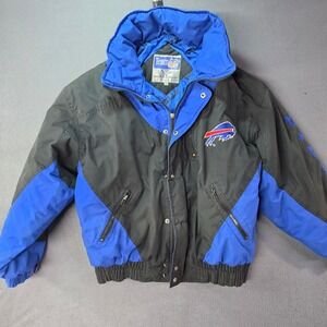 Vintage Triple FAT Goose NFL Buffalo Bills Puffer Jacket Mens Large Black Blue